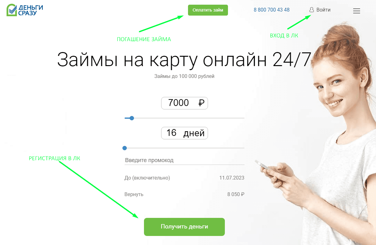 Деньги Сразу Личный кабинет