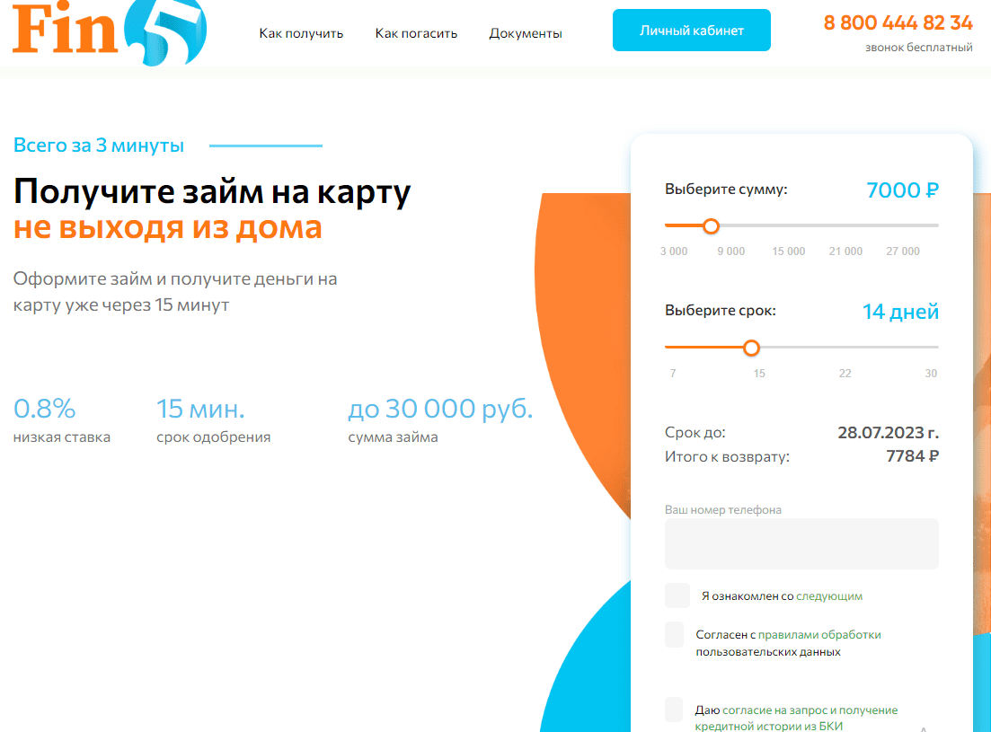 Finfive личный кабинет
